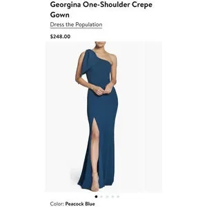 open lace back dress Dress The Population Georgina Gown - White